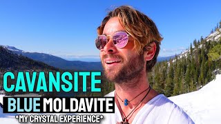 BLUE MOLDAVITE!!! *Cavansite Crystal Experience* (INSANE VIBE)