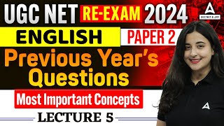 UGC NET ENGLISH PREVIOUS YEAR QUESTION PAPER #5 | UGC NET ENGLISH LITERATURE BY AISHWARYA PURI