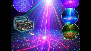 Gobo Views of the SUNY Z80RGB 5 Lens 80 Pattern DJ Laser Light with BLUE LED