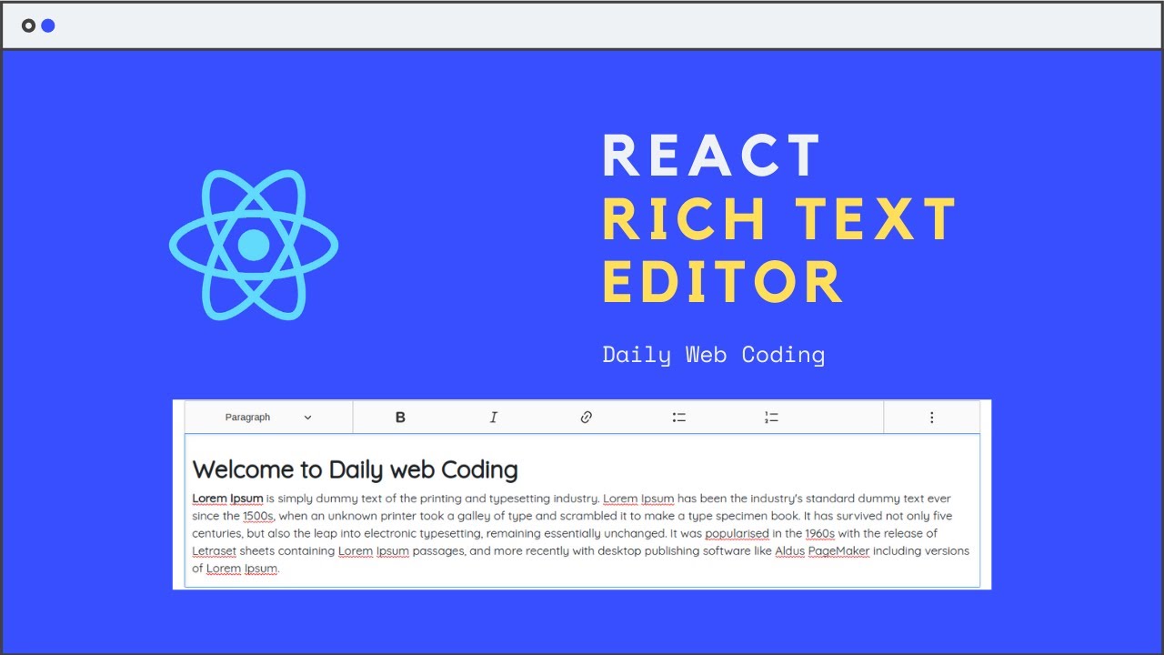 React editor. Текстовый редактор React. Text Editor React. Rich text Editor. Editor for React.