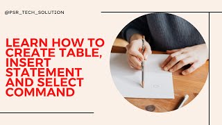 How to fast Create table, Insert statement and select command || SQL Server tutorial for beginners