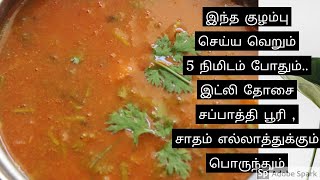 எந்த காய்கறியும் இல்லாமல் சுவையான குழம்பு சுலபமான முறையில் || Begginer Friendly kulambu