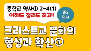 [2024년 중2역사] 2-4(1) 크리스트교 문화의 형성과 확산 / 중세 서유럽과 비잔티움 제국