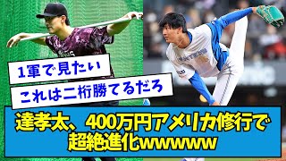 【覚醒確定】達孝太、400万円アメリカ修行で超絶進化wwwwww【なんJ反応】