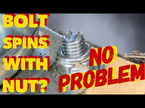 How do you remove a bolt that keeps spinning?