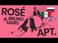 ROSÉ & Bruno Mars - APT. 💕 (Sub Español) (Lyrics) (English Subs) (ПЕРЕВОД НА РУСКИЙ) Official Video