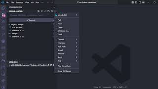 Stash staged changes in VS Code