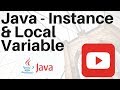 What is the difference between instance variable and local variable.avi