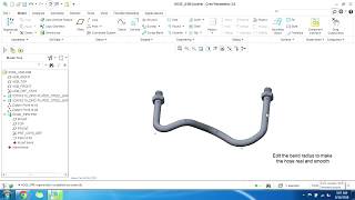 hose creation using PTC Creo