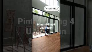 Pintu Sliding 4 Daun kusen upvc #kdsupvc #upvc #pintukaca #jendelakaca #kusen #pintufolding #jendela