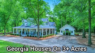 Georgia House On 3.4 Acres / 2 Cottages & Huge Porch / GA Real Estate / Aspen Mansions