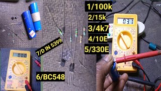 Multimeter knowledge video diboat lN5399  Transjister BC548 R100K R330E  Subscribe like