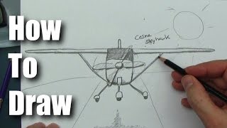 How To Draw A Cessna 172 Airplane EASY