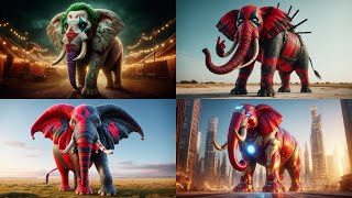 Amazing Animal Fusion Hybrids! Elephant Hybrid With Marvel \u0026 DC Characters