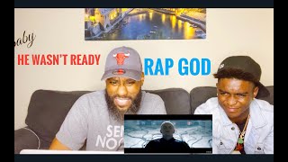 MY SON WASN'T READY! EMINEM- RAP GOD (REACTION)