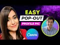 Canva Tutorial - How To Make Head Popping Out From Frame On Canva