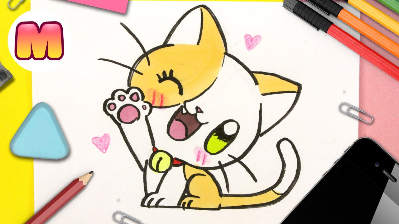 Como Dibujar Un Gato Kawaii рџ Facil Paso A Paso рџ Como Dibujar Un