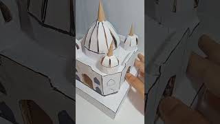 #shorts How To Make Beautiful Cardboard Taj Mahal .Best School Project Make A Tajmahal.
