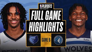 #2 GRIZZLIES at #7 TIMBERWOLVES | FULL GAME HIGHLIGHTS | April 29, 2022