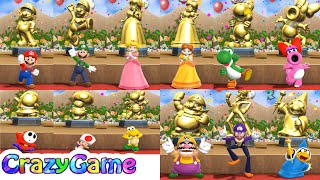 Mario Party 9 - All Characters Step It Up 7 Wins Animation