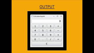 Java Programming : Simple Calculator Applet
