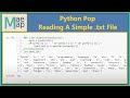 Python Pop: Reading A Simple Text File