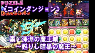 【パズドラ】 コインダンジョン「裏・深淵の魔王城 蘇りし暗黒の王」  普通にプレイ