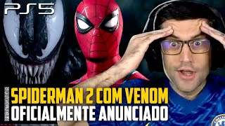 Spider-Man 2 com Venom do Playstation 5 OFICIALMENTE ANUNCIADO