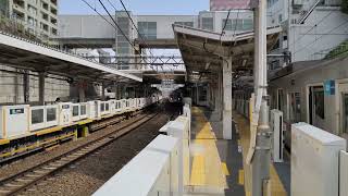 3月31日鷺沼駅 東急8500系 8637F Bunkamura号 回送 入線