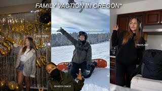 TRAVEL TO OREGON WITH ME! | snowboarding for the first time + new years