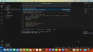 Panda Import Not Working in Python Using Visual Studio Code on Mac