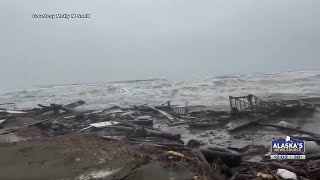 Flood waters dropping as Western Alaska residents survey damage