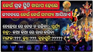 ଏହି ଲକ୍ଷଣ ଦେଖାଗଲେ ଜାଣିବେ ଆପଣଙ୍କ ଗ୍ରହସ୍ଥିତି ଅଶୁଭ ଅଛି। Keun grah karapa hele ase keun samasya odia