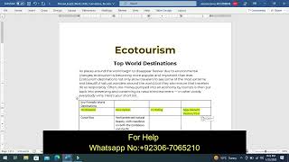 Exp22_Word_Ch03_Cumulative_Tourism |  Exp22 Word Chapter 3 Cumulative Tourism Step by Step