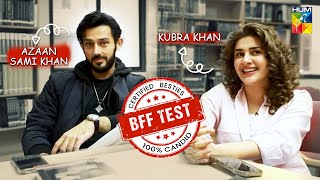 BFF Quiz With Azaan Sami Khan \u0026 Kubra Khan | Meri Tanhai | Fun BTS Moments! HUM TV