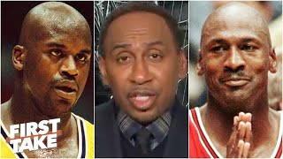 Stephen A. reacts to Shaq saying his 3-peat Lakers would have ‘easily’ taken MJ’