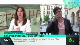 Entrevista en La Sexta a Marian Beitialarrangoitia sobre la desmovilización de ETA