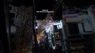 Lots of People Walking along Nathan Rd on National Day Remind Us of Protest