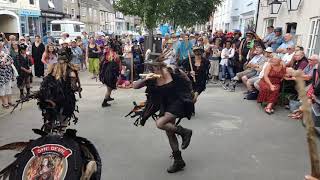 Beltane Border Morris dancing Dilwyn at Bridport Folk Festival, Saturday 27th July 2019