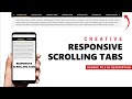 HOW TO CREATE RESPONSIVE SCROLLING TABS USING HTML, CSS & JAVASCRIPT | CREATIVE SCROLLING TABS