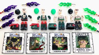 Lego One Piece Roronoa Zoro Azura Swords Stye | Roronoa Zoro All suit | Unofficial Lego Minifigures