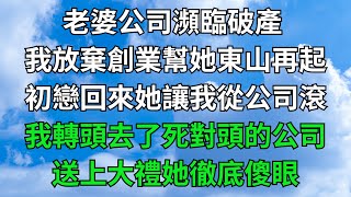 老婆公司瀕臨破產，我放棄創業幫她東山再起，初戀回來他立馬讓我從公司滾，我轉頭去了死對頭的公司，送上大禮她徹底傻眼！【一窗昏曉】#落日溫情#情感故事#花開富貴#深夜淺讀#家庭矛盾#爽文