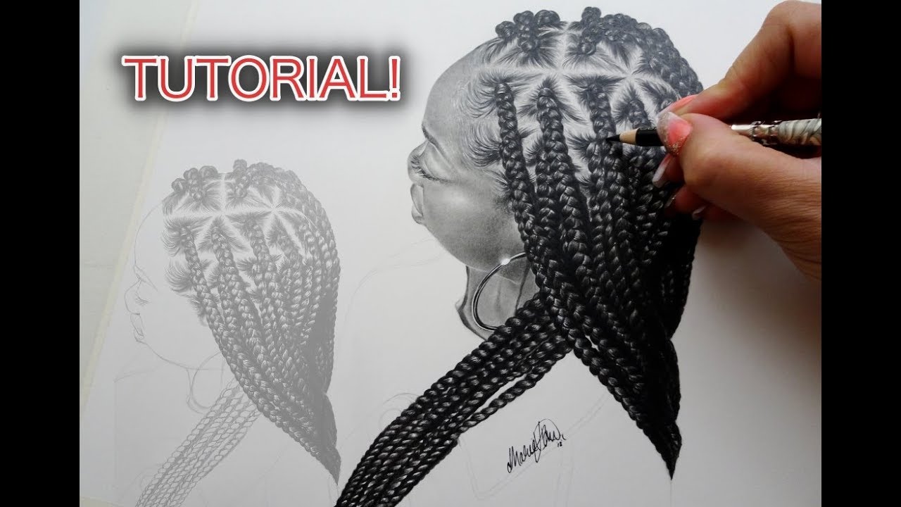 How To DRAW REALISTIC BRAIDS! (Step By Step) Easy To Follow | TUTORIAL ...