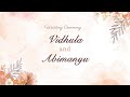 Vidhula & Abimanyu | Weddinng | 15th Sept 2024