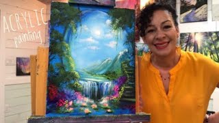 ACRYLIC PAINTING TUTORIAL | FANTASY LANDSCAPE | STEP BY STEP