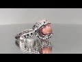 extremely rare gia certified 17.54 carat natural conch pearl ring in 18k white gold