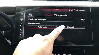 [e-tron] How to enable manual regenerative braking on the 2019 Audi E Tron