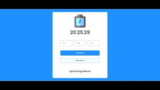 Alarm clock using HTML, CSS & vanilla JavaScript