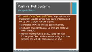Six Sigma for Managers - Module 6 part 1 - Introduction to Push vs. Pull Systems (Kan ban, etc.)