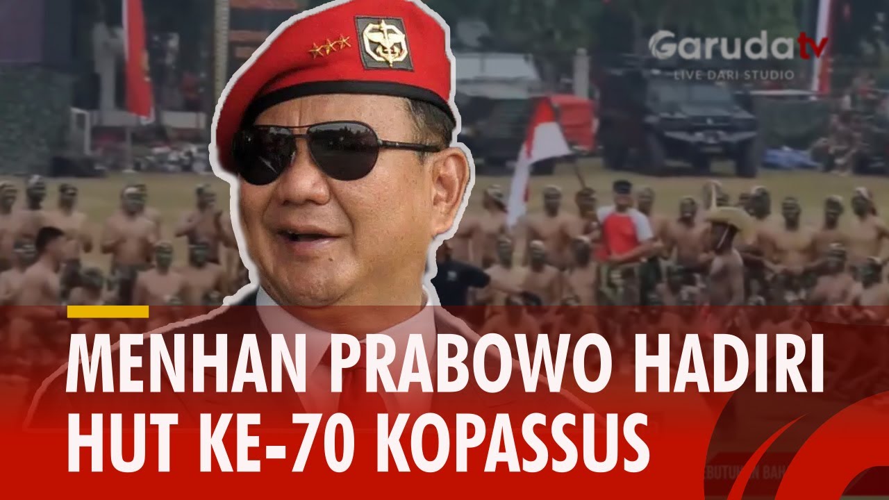 Menhan Prabowo Hadiri HUT Ke-70 Kopassus - YouTube